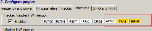 Enable thecorresponding interrupt