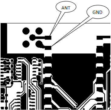LAYOUT of the RF embedded wireless module