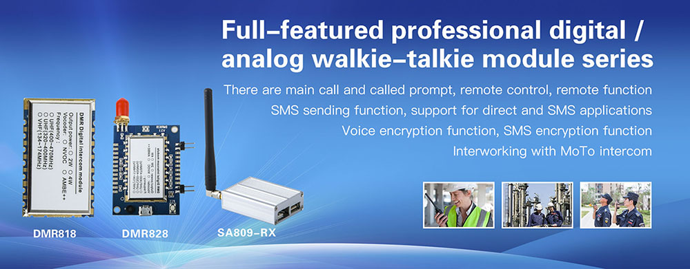 Digital and analog walkie talkie module