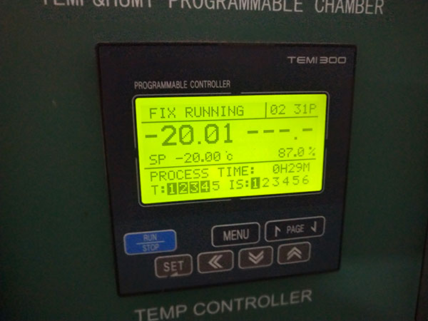 Set the temperature to – 20℃
