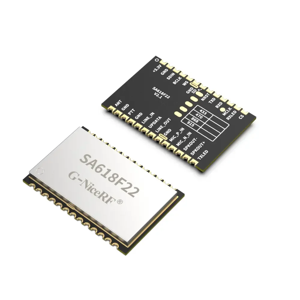 SA618F22 : 160mW 8K Sampling Rate Full Duplex Wireless Audio Transceiver Module 