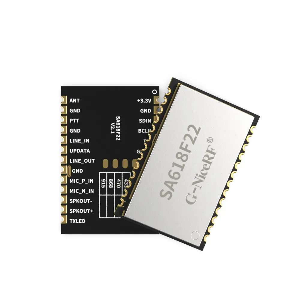 SA618F22 : 160mW 8K Sampling Rate Full Duplex Wireless Audio Transceiver Module 