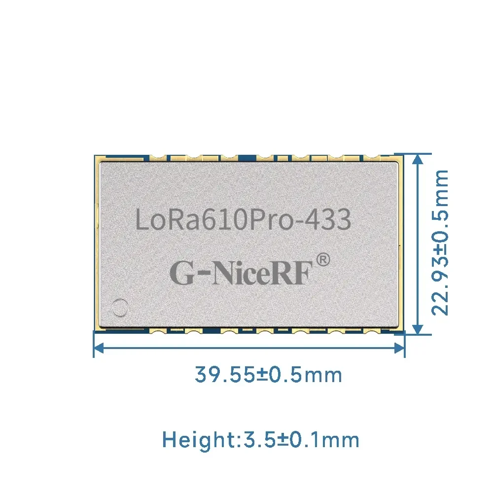 LoRa610Pro : KC/ANATEL Certification 100mW Embedded Small Size Uart LoRa Module With ESD Protection