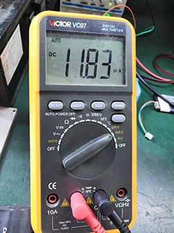 Measured receiving current