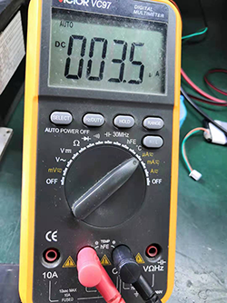 Measured sleep current