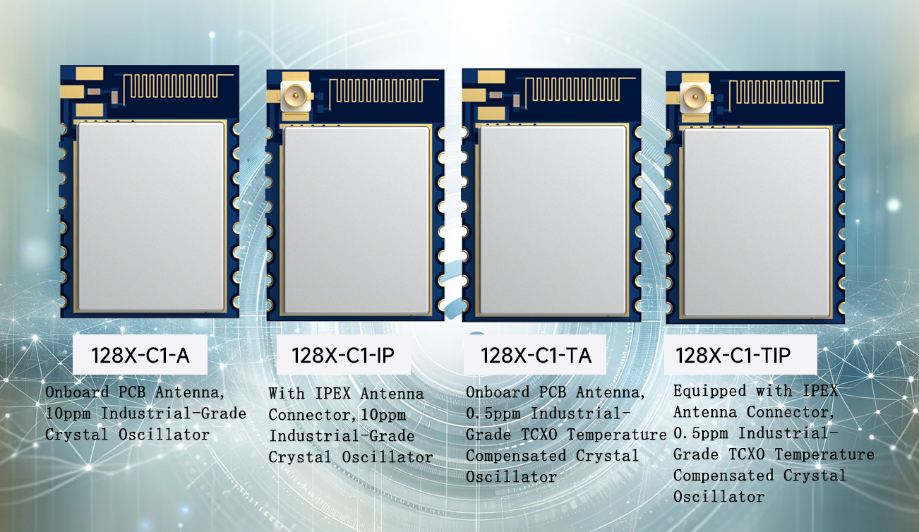 LoRa128X-C1 Series: High Sensitivity 2.4GHz, IPEX/PCB antenna, Long Range LoRa Modules