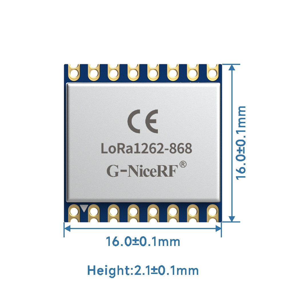 LoRa1262-868 : SX1262 160mW CE-RED Certified 868MHz  LoRa Module With TCXO
