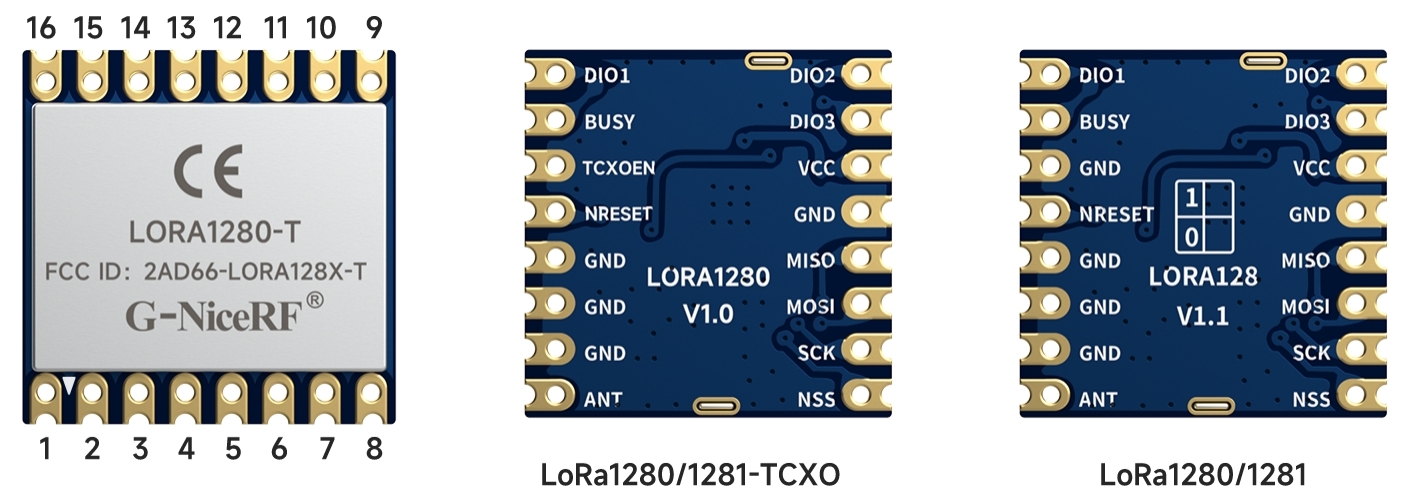 2.4G lora module lora1281-T pin definition