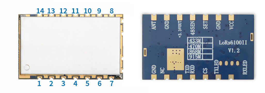 Pin definition of wireless module LoRa6100II
