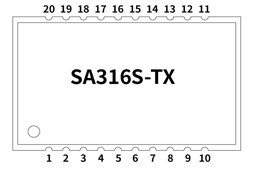 Pin definition of the audio transmission module SA316S Pin definition of the audio transmission module SA316S