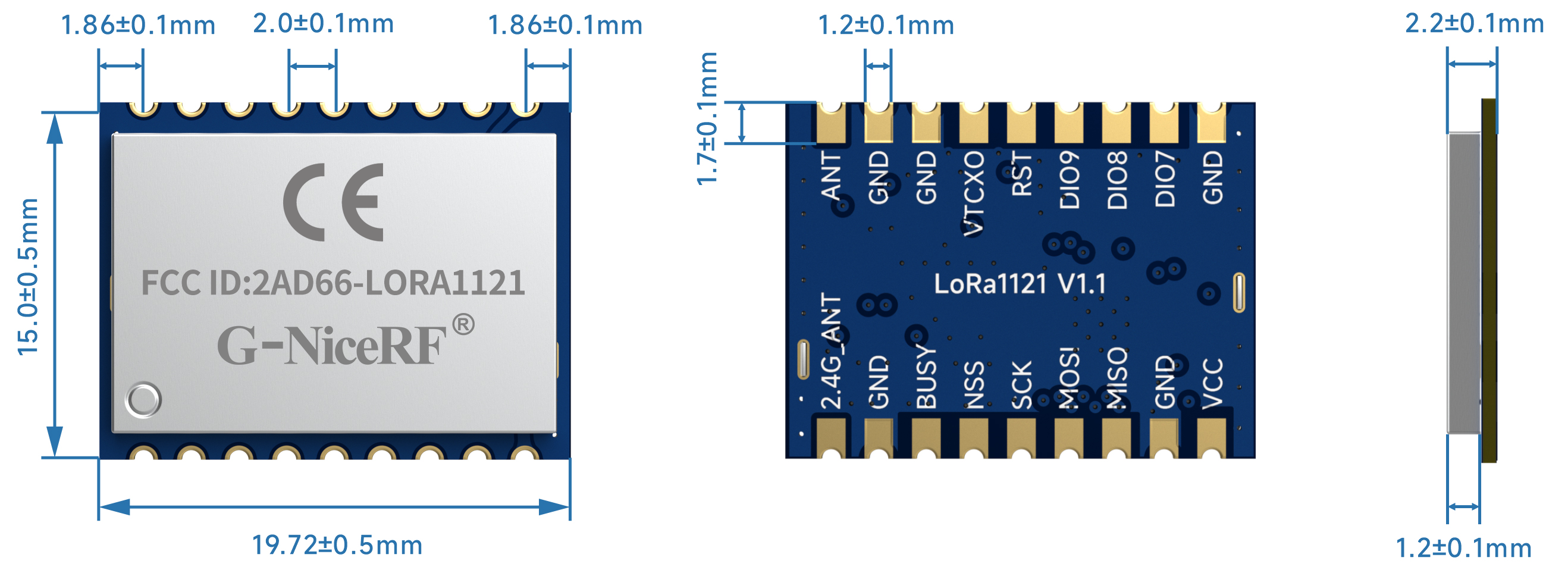 The size of lora module lora1121