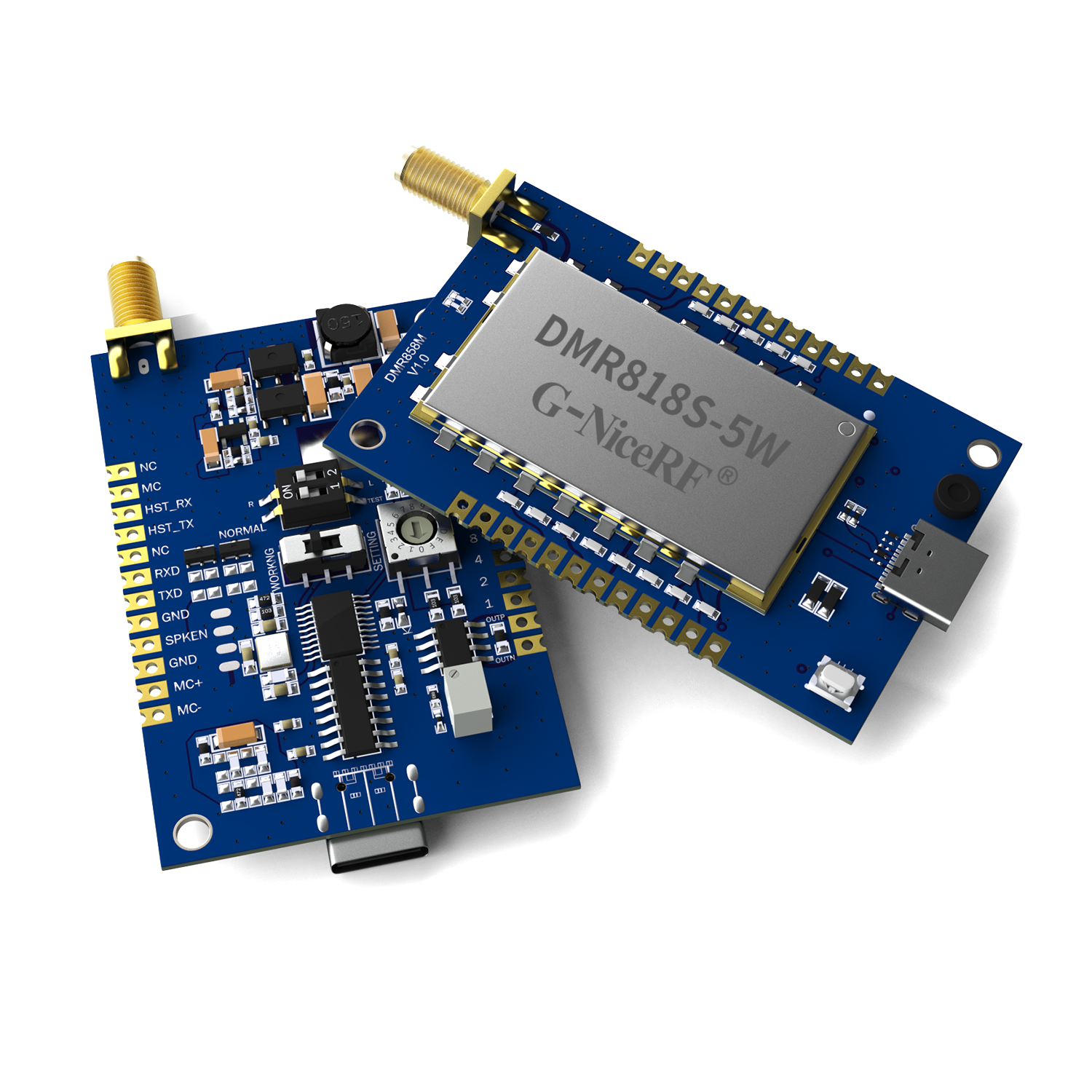 DMR858M: DMR Dual Time Slot Analog-Digital  Integrated 5W Walkie-Talkie