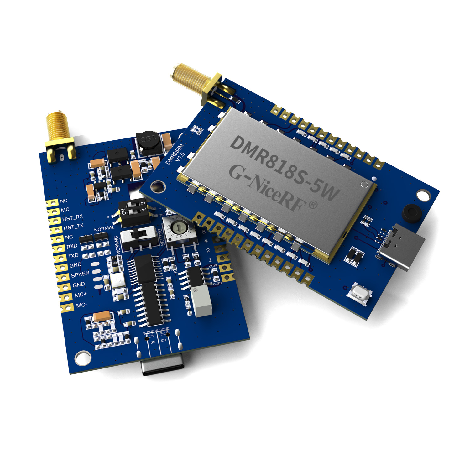 DMR858M: DMR Dual Time Slot Analog-Digital  Integrated 5W Walkie-Talkie