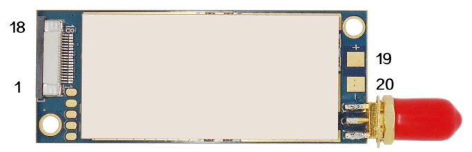 Pin definition of wireless module DMR858S. Pin definition of wireless module DMR858S.